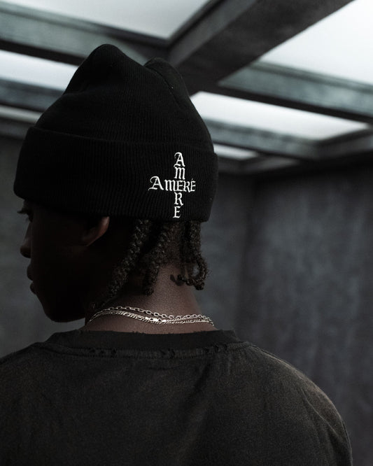 AMERE CROSS BEANIE (BLACK)