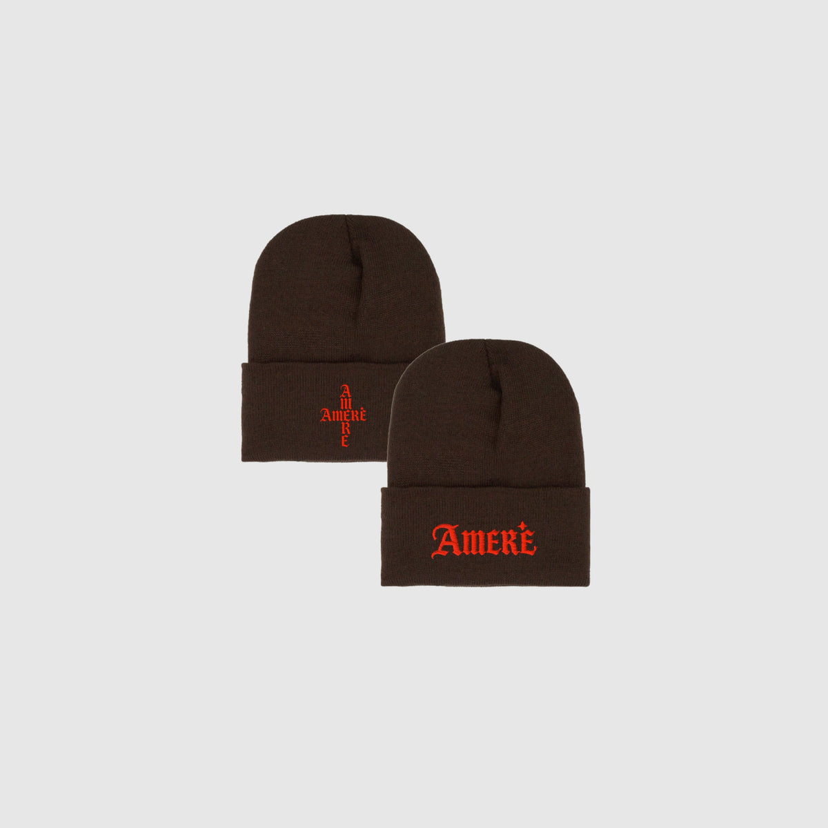 AMERE DOUBLE SIDED BEANIE (BROWN & RED)