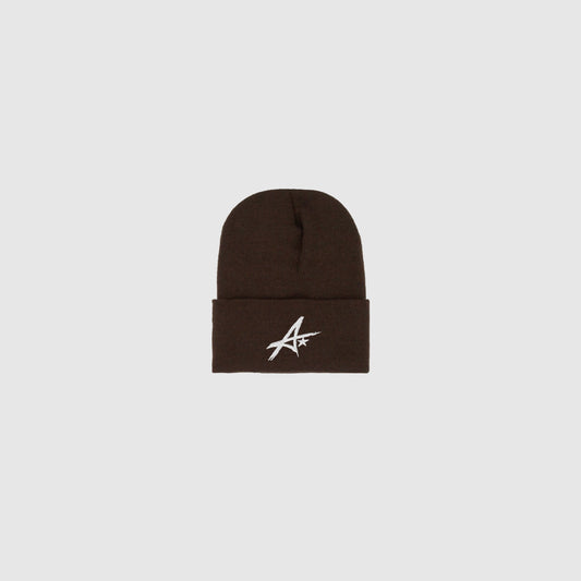 A STAR BEANIE (BROWN)